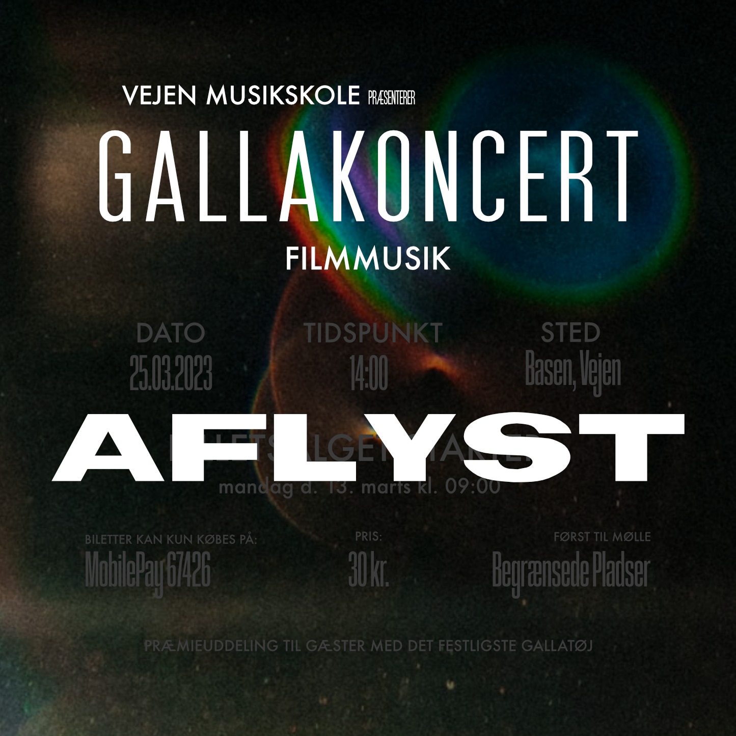 Vejen Musikskole Gallakoncert Aflyst